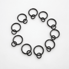 Self Coloured Raw Gun Metal Pewter Unpainted Iron Metal Curtain Rings